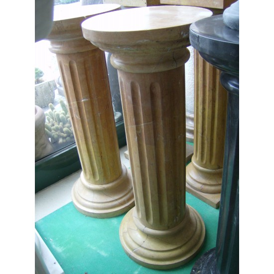 COLONNA IN MARMO GIALLO Ø16 CAPITELLO ROTONDO