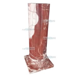 COLONNA IN MARMO ROSSO SCANALATA Cm. 102