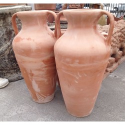 COPPIA DI ANFORE ROMANE IN TERRACOTTA TOSCANA CM. 96