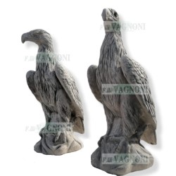 COPPIA DI AQUILE DX + SX  IN CEMENTO E MARMO CM. 85