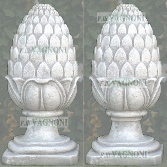 COPPIA DI PIGNE NEW CM. 50 IN CEMENTO