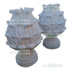 COPPIA DI PIGNE SICILIANA CM. 33 IN CEMENTO