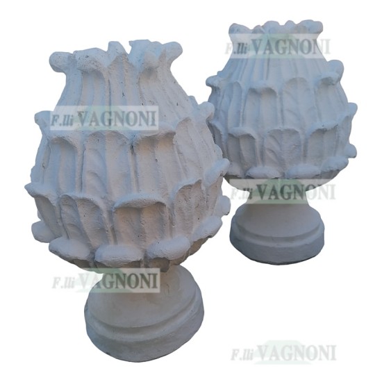 COPPIA DI PIGNE SICILIANA CM. 33 IN CEMENTO