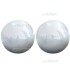 COPPIA DI SFERE IN TERRACOTTA SMALTATA BIANCO CM. 28