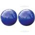 COPPIA DI SFERE IN TERRACOTTA SMALTATA BLU CM. 28