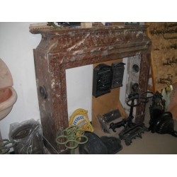 CORNICE DI CAMINO D'EPOCA IN MARMO mod. l_XIV_6