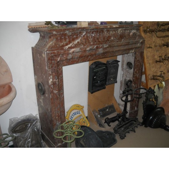 CORNICE DI CAMINO D'EPOCA IN MARMO mod. l_XIV_6