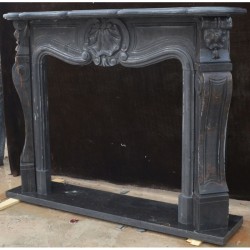 CORNICE DI CAMINO IN MARMO NERO Cm. 135 mod.21