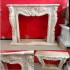 CORNICE DI CAMINO IN MARMO ROSA PORTOGALLO Cm. 150 mod. 1