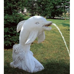 DELFINO IN CEMENTO E MARMO CM. 75