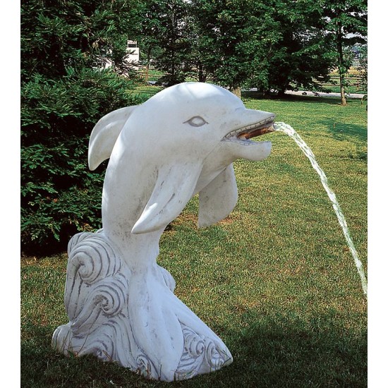 DELFINO IN CEMENTO E MARMO CM. 75