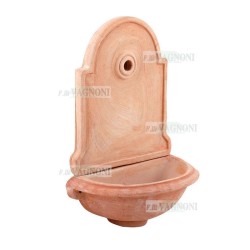 FONTANA A PARETE IN TERRACOTTA TOSCANA SOSPESA LISCIA