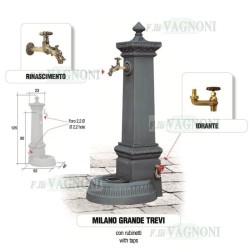 FONTANA IN GHISA MILANO GRANDE MORELLI + RUBINETTI