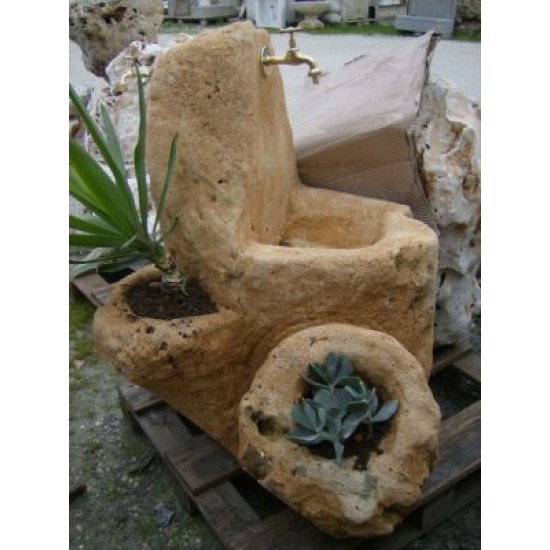 FONTANA IN PIETRA DI CARPARO Cm. 100