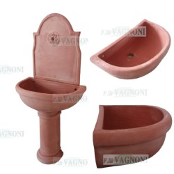 FONTANA IN TERRACOTTA A PARETE CM. 124 MONT.L