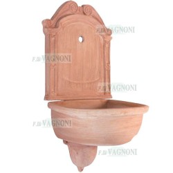 FONTANA PROFONDA LISCIA SOSPESA IN TERRACOTTA CM.42X37