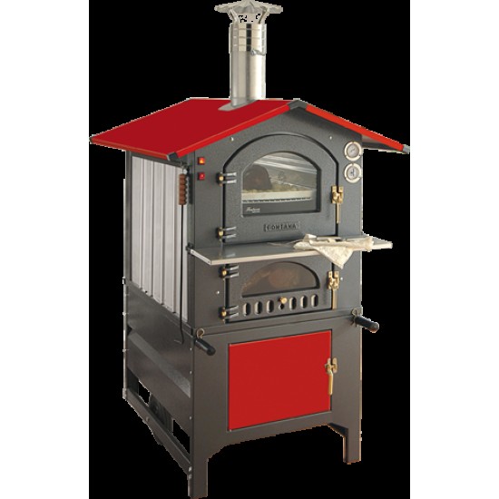 FORNO A LEGNA FONTANA GUSTO ROSSO 80x45