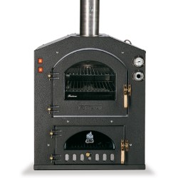 FORNO A LEGNA FONTANA IN ACCIAIO DA INCASSO MOD. INC 80X45V