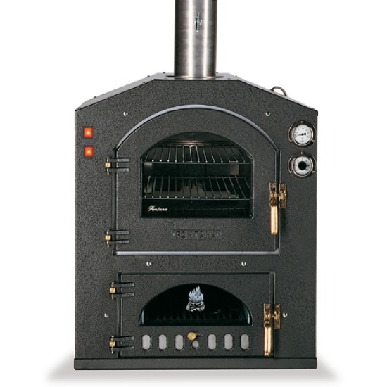 FORNO A LEGNA FONTANA IN ACCIAIO DA INCASSO MOD. INC 80X45V