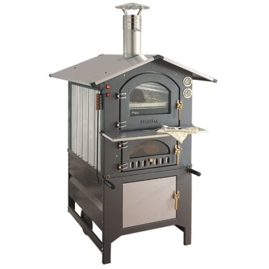 FORNO A LEGNA FONTANA MAXI GUSTO INOX 80X65
