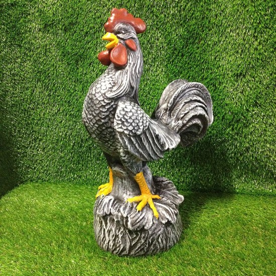 GALLO IN CEMENTO DECORATO CM.55 PER  INTERNO ED ESTERNO