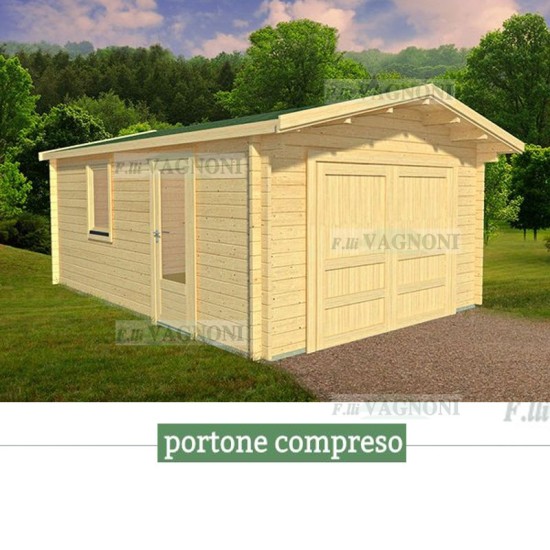 GARAGE IN LEGNO CM. 320X520 PARETI DA  45 mm.