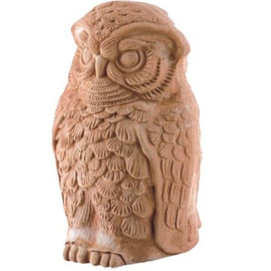 GUFO IN TERRACOTTA TOSCANA CM. 26