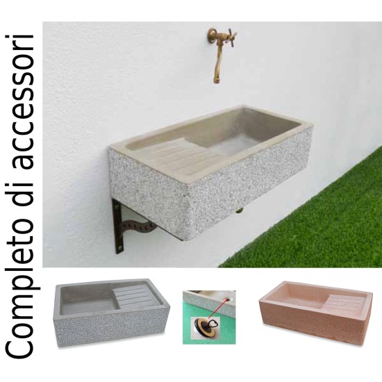 LAVANDINO ACQUAIO CM. 80 COMPLETO DI ACCESSORI