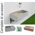 LAVANDINO ACQUAIO CM. 80 COMPLETO DI ACCESSORI
