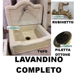 LAVANDINO ACQUAIO COMPLETO DI ACCESSORI MOD. VITTORIO TUFO