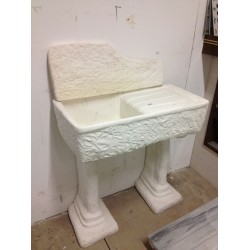 LAVANDINO ACQUAIO IN POLVERE DI MARMO EFFETTO PIETRA Cm.80
