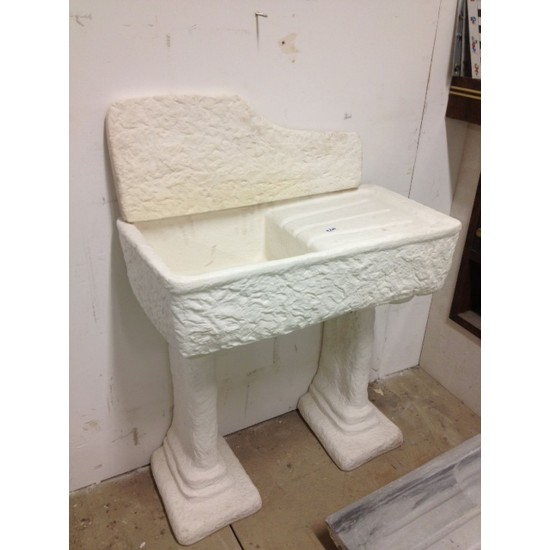 LAVANDINO ACQUAIO IN POLVERE DI MARMO EFFETTO PIETRA Cm.80