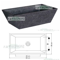 LAVANDINO DA BAGNO 68 IN CEMENTO E GRANIGLIA DI MARMO LEVIGATA