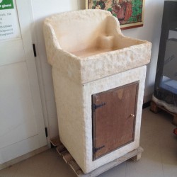 LAVANDINO IN CEMENTO MOD. 511  CON SPORTELLO