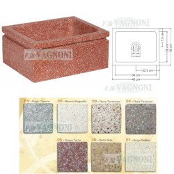 LAVANDINO IN GRANIGLIA DI MARMO Cm.45X35 mod. 5309 VARI COLORI