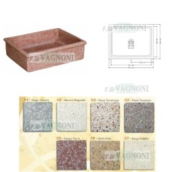 LAVANDINO IN GRANIGLIA DI MARMO Cm. 67 mod. 5362 VARI COLORI