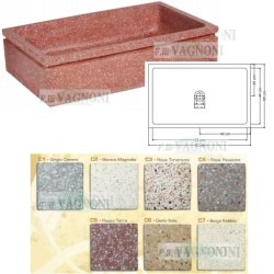 LAVANDINO IN GRANIGLIA DI MARMO Cm. 80 mod. 5312 VARI COLORI