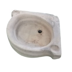 Lavandino in marmo angolare antico originale Cm. 40x40