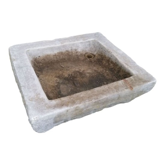 LAVANDINO IN MARMO ANTICO ORIGINALE CM.44x40