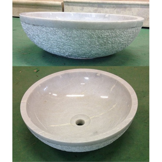 LAVANDINO IN MARMO BIANCO CM. 45X15 ARREDO BAGNO