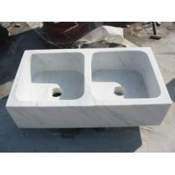 LAVANDINO IN MARMO BIANCO Cm. 90