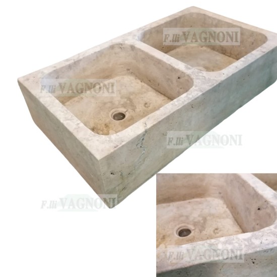 LAVANDINO IN TRAVERTINO Cm. 90