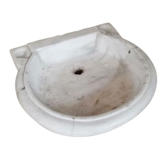 Lavandino Semicircolare in marmo antico originale cm. 50x44