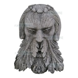 MASCHERA BOCCA IN PIETRA ANTICATA SCOLPITA CM. 50