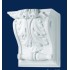 MENSOLA CAPITELLO IN GESSO BIANCO H.28X24.5X18.5