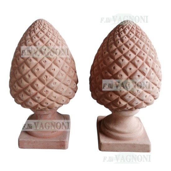 n° 2 COPPIA DI PIGNE  IN TERRACOTTA CM. 45