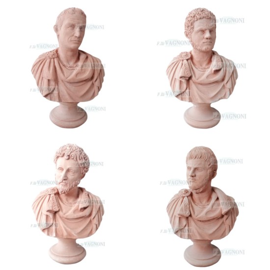 N° 4 BUSTI IMPERATORE CM. 62 IN TERRACOTTA TOSCANA