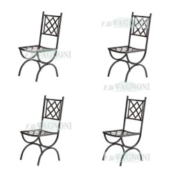 n° 4 SEDIE IN FERRO CM. 100X42X50