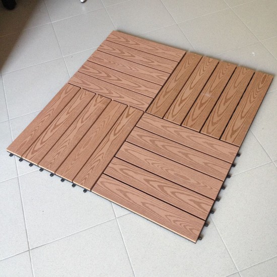 n° 6  MATTONELLE PER PAVIMENTO IN WPC CM.40X40 LEGNO COMPOSITO