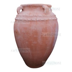 ORCIO ANFORA STILE GRECIA 4 MANICI IN TERRACOTTA CM.72